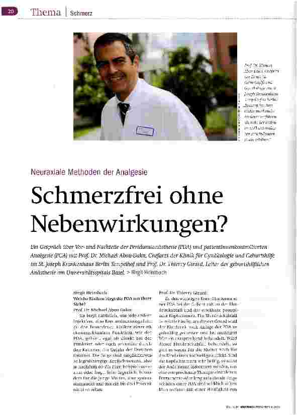 Vorschauseite 1: Schmerzfrei ohne Nebenwirkungen?