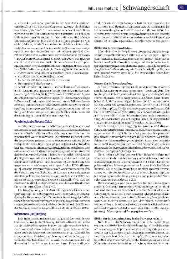 Vorschauseite 2: Grippeschutz für Schwangere?