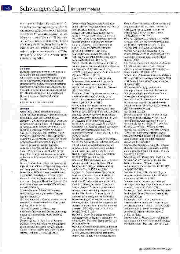 Vorschauseite 4: Grippeschutz für Schwangere?