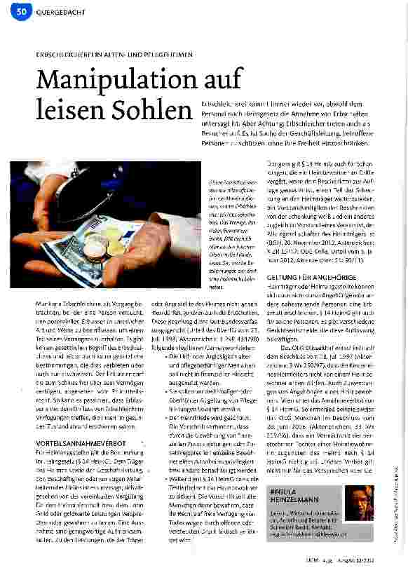 Vorschauseite 1: Manipulation auf leisen Sohlen