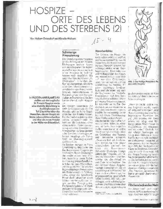 Vorschauseite 1: Hospize - Orte des Lebens und des Sterbens Teil 2