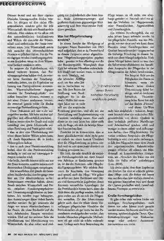 Vorschauseite 2: Zwei Welten Pflegeforschung zwischen Theorie und Praxis