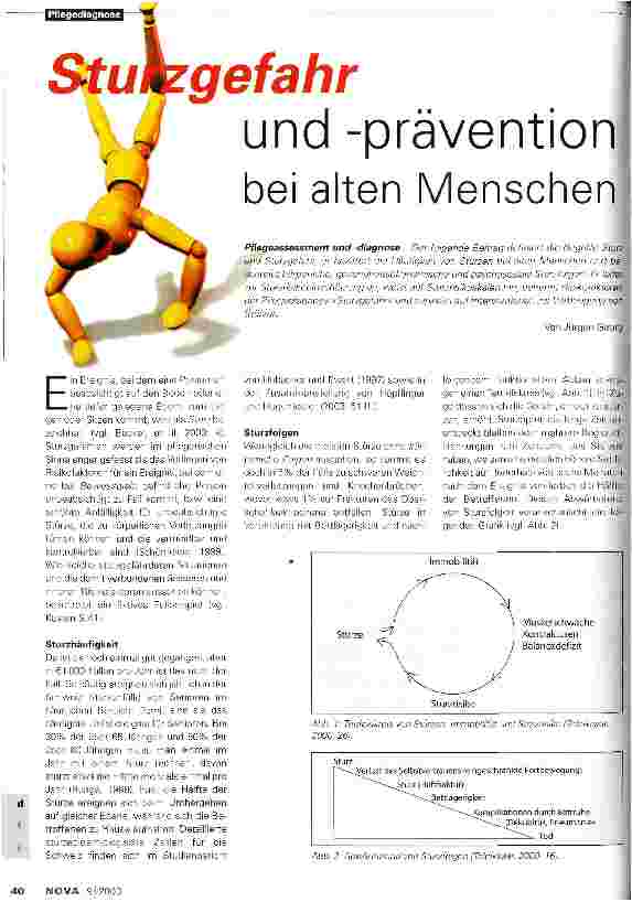 Vorschauseite 1: Sturzgefahr und -prävention bei alten Menschen