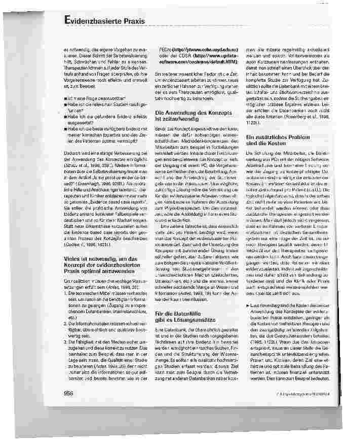 Vorschauseite 5: Das Konzept der evidenzbasierten Praxis (Teil 1)