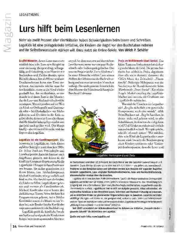 Vorschauseite 1: Lurs hilft beim Lesenlernen