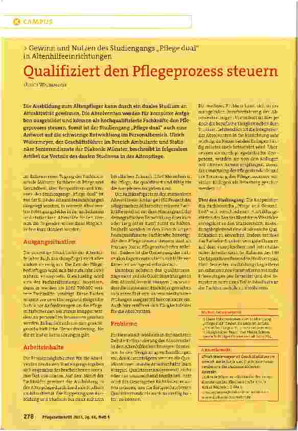 Vorschauseite 1: Qualifiziert den Pflegeprozess steuern