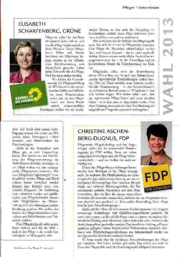 Vorschauseite 2: WARUM SOLLTEN PFLEGENDE IHRE PARTEI WÄHLEN?