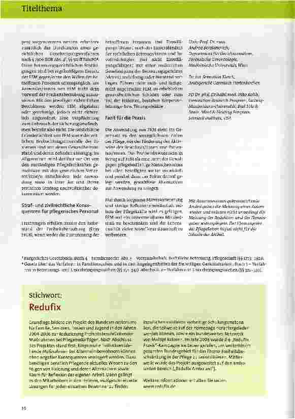 Vorschauseite 5: Freiheitsentziehende Maßnahmen