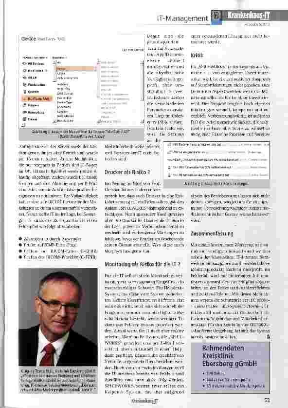 Vorschauseite 2: Monitoring des M-IT Netzwerks als Teilaspekt der IEC80001-1