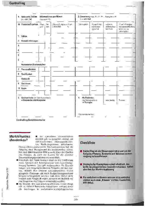 Vorschauseite 3: Kontrolle ist gut - Controlling ist besser Controlling in der Sozialstation und im Pflegedienst ist mehr als Kontrolle