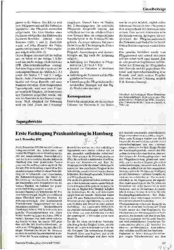 Vorschauseite 1: Erste Fachtagung Praxisanleitung in Hamburg Tagungsbericht