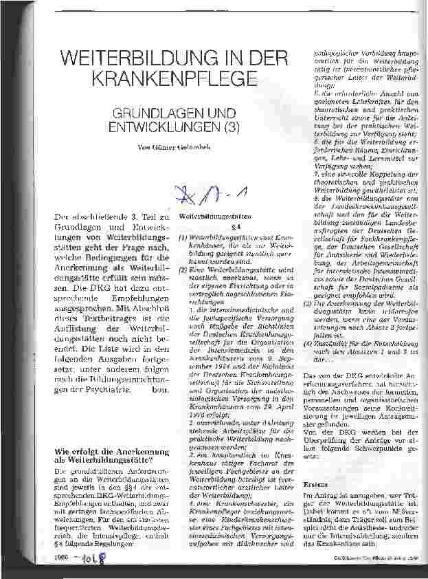 Vorschauseite 1: Weiterbildung in der Krankenpflege Grundlagen und Entwicklungen (3)