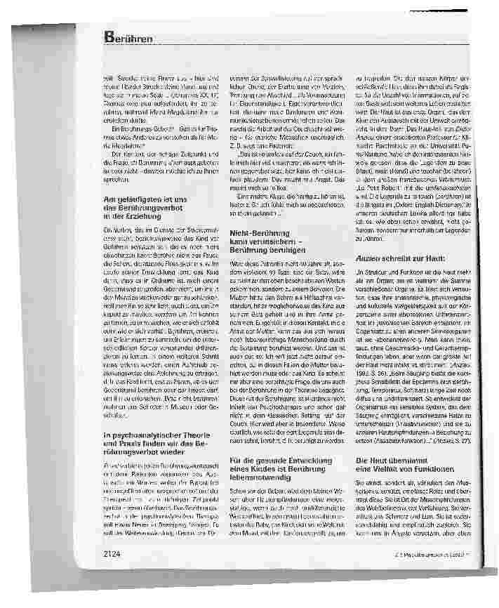 Vorschauseite 2: Berühren und Berührt-Werden in der Therapie