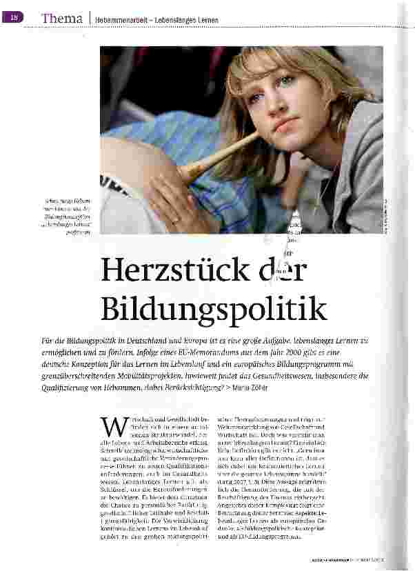 Vorschauseite 1: Herzstück der Bildungspolitik