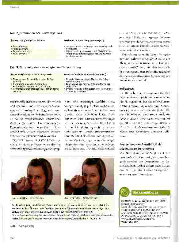 Vorschauseite 2: Die neurologische Untersuchung in der CMD-Praxis Teil 1: Neurofunktionelle Untersuchung