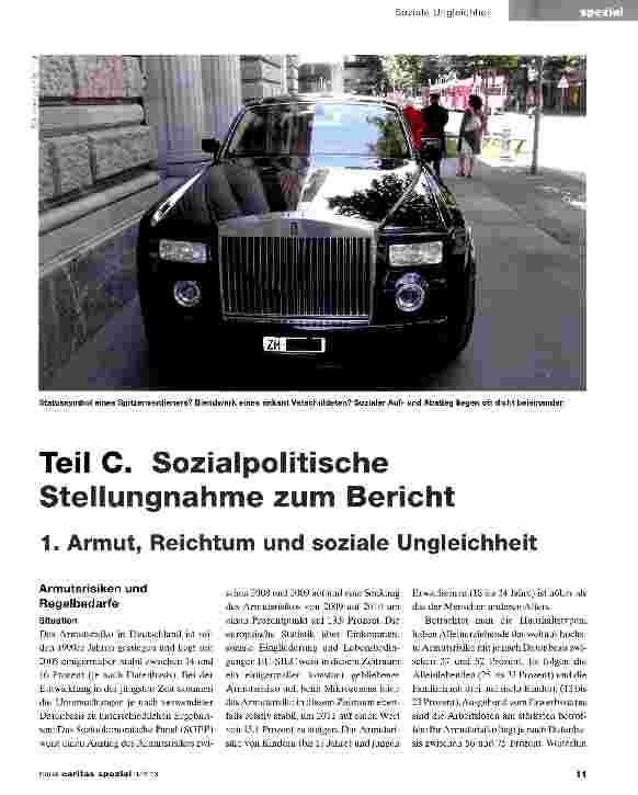 Vorschauseite 1: Teil C. Sozialpolitische Stellungnahme zum Bericht