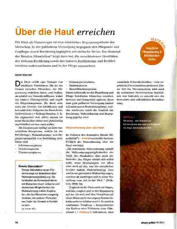 Vorschauseite 1: Über die Haut erreichen