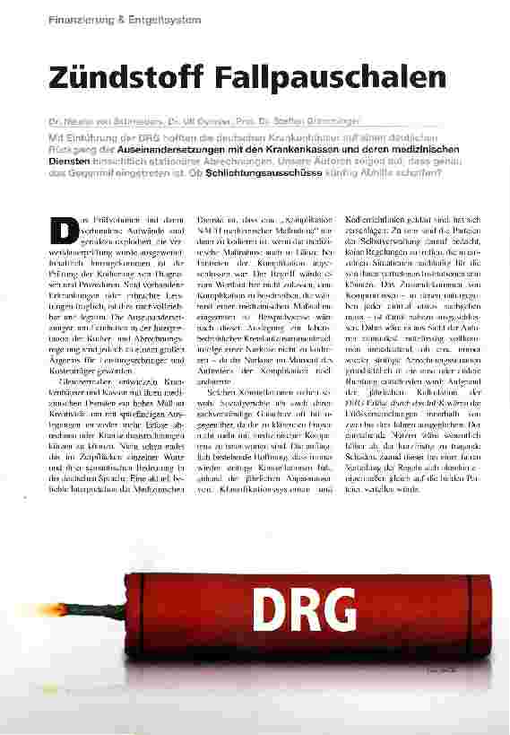 Vorschauseite 1: Zündstoff Fallpauschalen