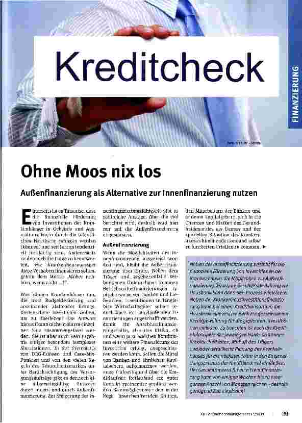 Vorschauseite 1: Ohne Moos nix los