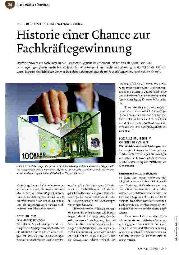 Vorschauseite 1: Historie einer Chance zur Fachkräftegewinnung