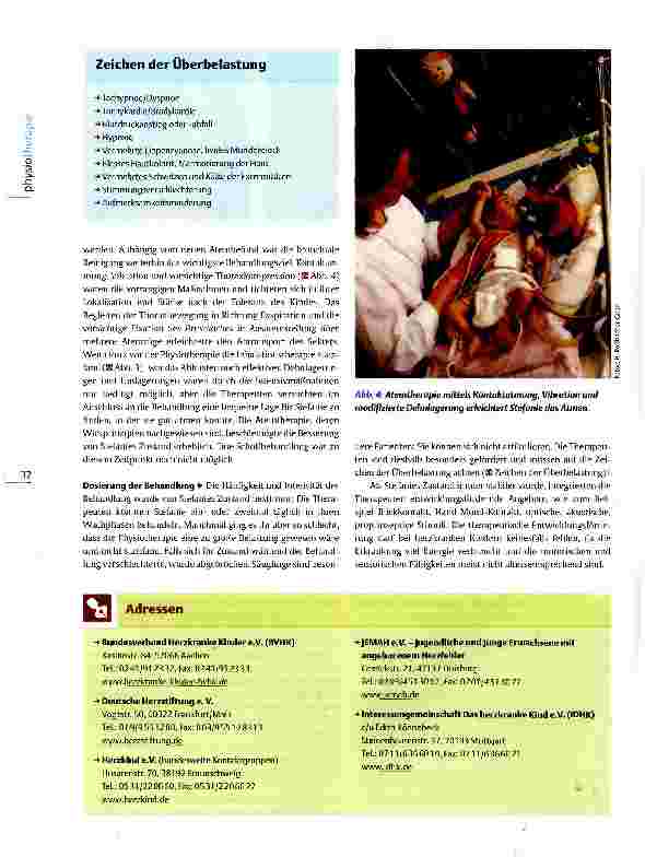 Vorschauseite 3: Physiotherapie in der Kinderkardiologie Herausforderung Herzfehler