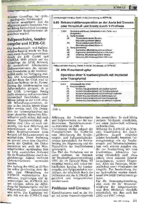 Vorschauseite 5: ICPM-GE Leitindikator für die Leistungsdarsstellung nach dem Gesundheitsstrukturgesetz 93 und für die Entgeltsysteme der BPflV 95