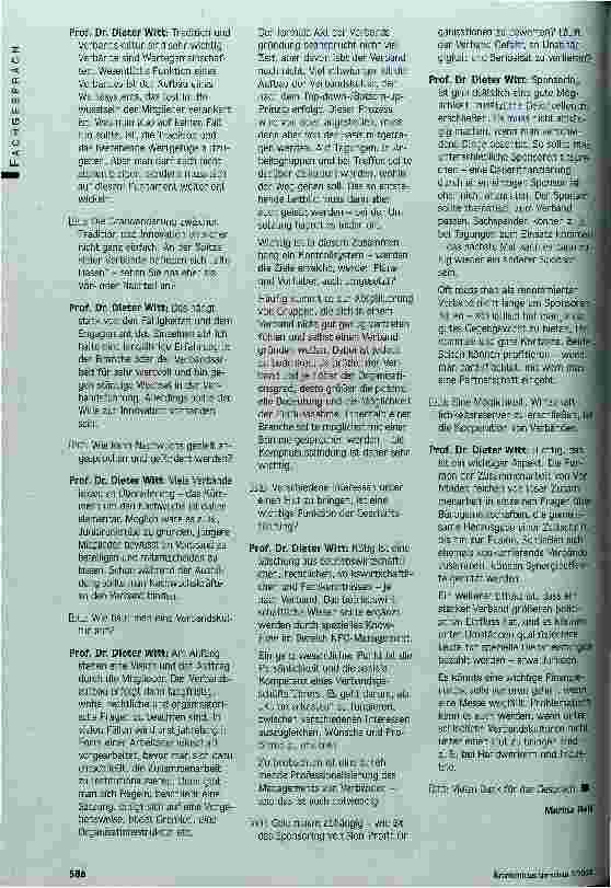 Vorschauseite 3: Tradition und Werte Was macht Verbände fit für die Zukunft?