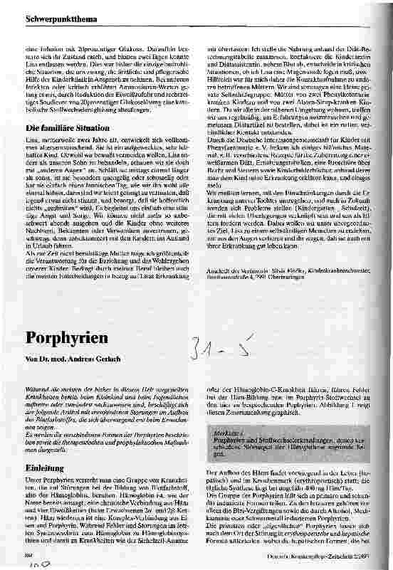Vorschauseite 1: Porphyrien
