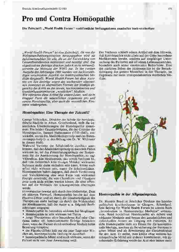 Vorschauseite 1: Pro und Contra Hömöopathie