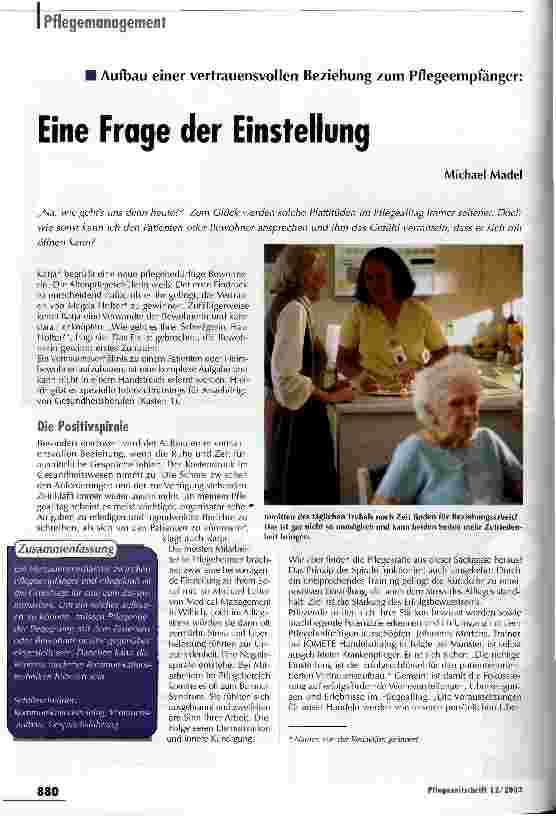 Vorschauseite 1: Eine Frage der Einstellung