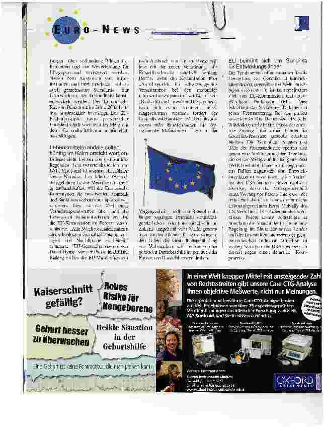 Vorschauseite 2: Europa im Dienste der Patienten?
