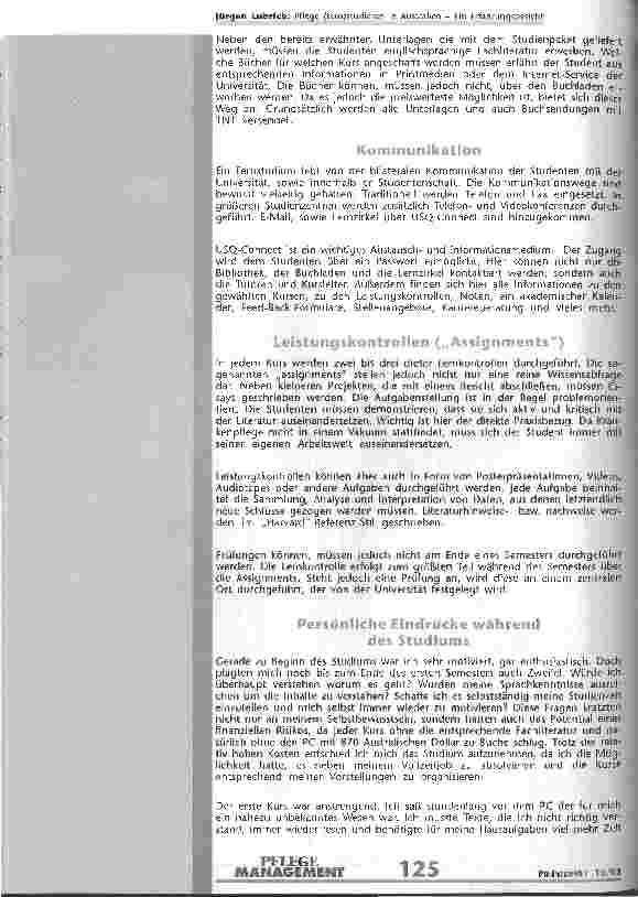 Vorschauseite 3: Pflege (fern)studieren in Australien Ein Erfahrungsbericht