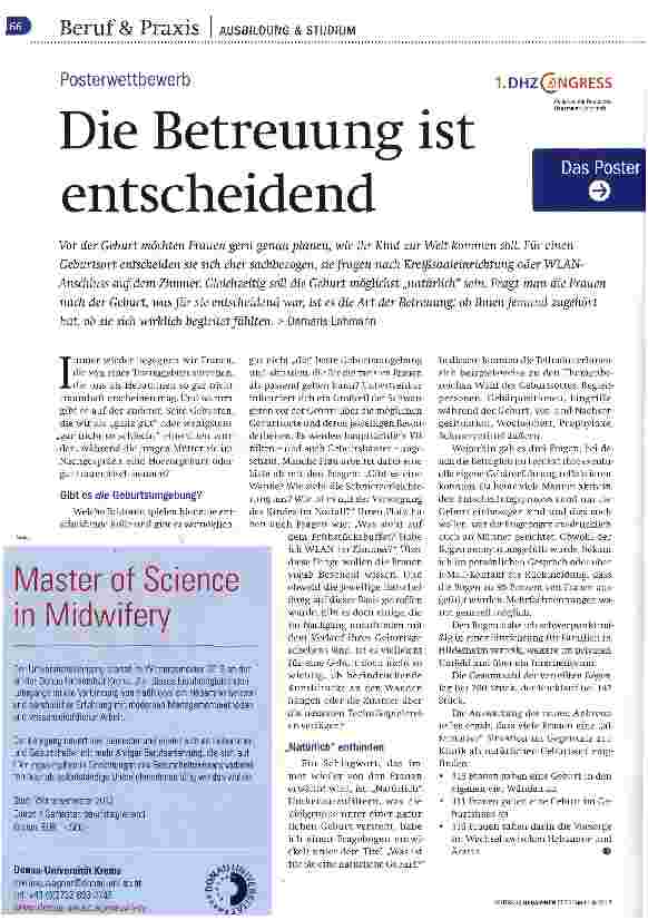 Vorschauseite 1: Die Betreuung ist entscheidend