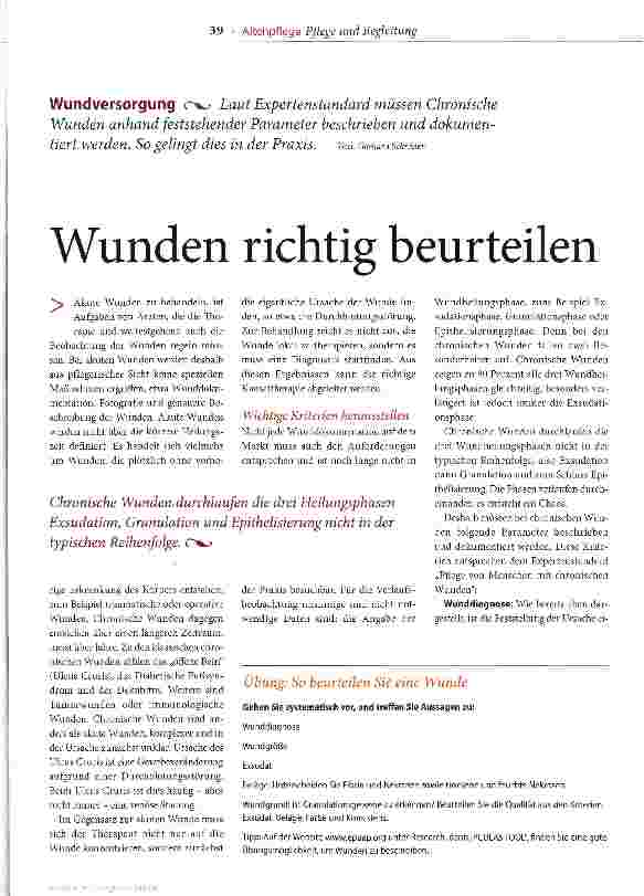 Vorschauseite 1: Wunden richtig beurteilen