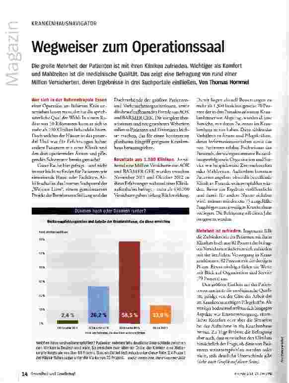 Vorschauseite 1: Wegweiser zum Operationssaal