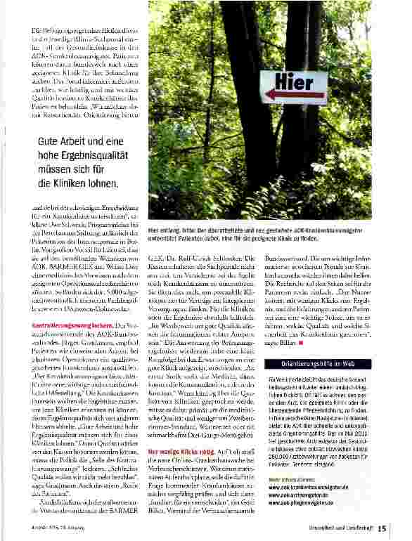 Vorschauseite 2: Wegweiser zum Operationssaal