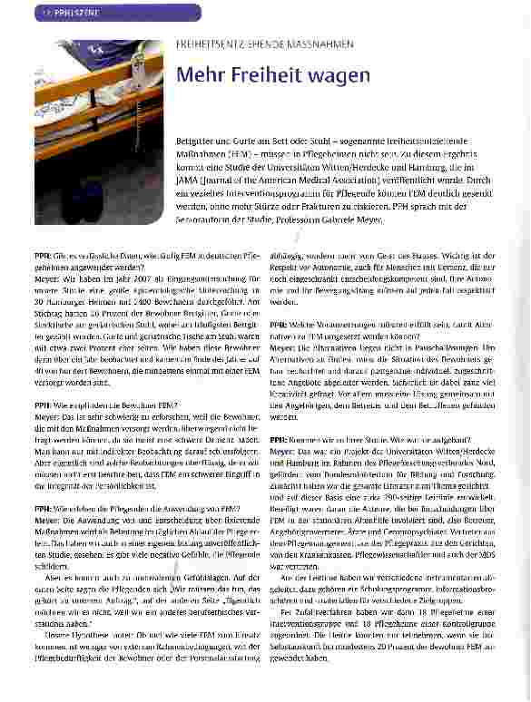 Vorschauseite 1: Mehr Freiheit wagen