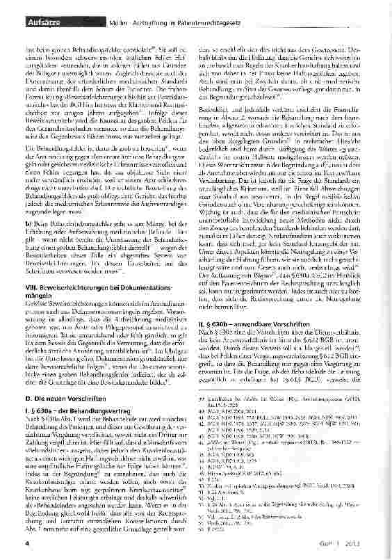 Vorschauseite 4: Die Arzthaftung im neuen Patientenrechtegesetz