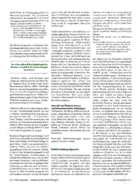 Vorschauseite 3: Chronische Entzündungen und Krebs