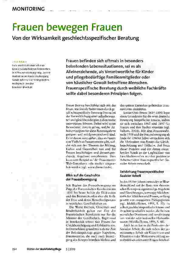 Vorschauseite 1: Frauen bewegen Frauen