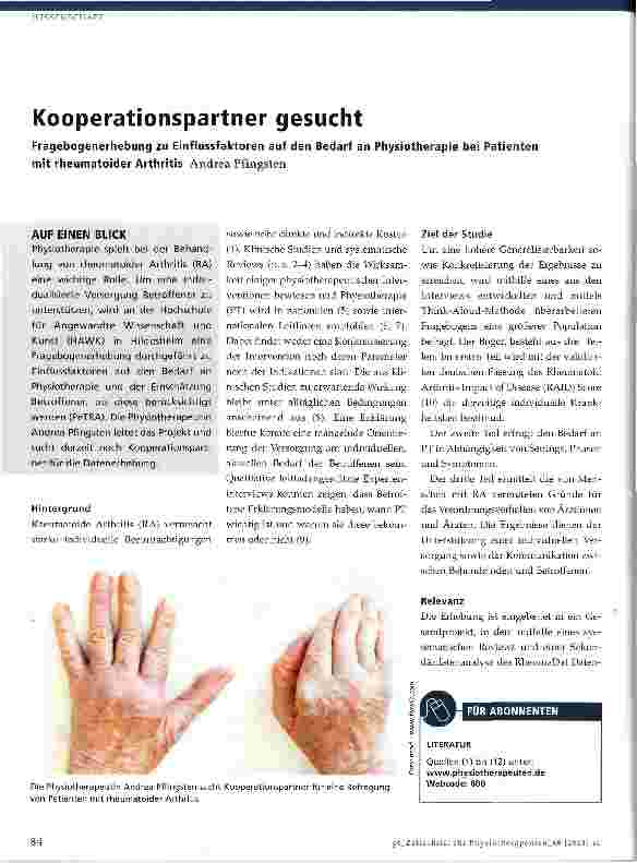 Vorschauseite 1: Kooperationspartner gesucht