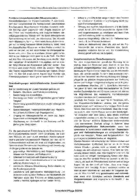 Vorschauseite 4: Interprofessionelle Zusammenarbeit als Chance zur Weiterentwicklung der Beratung