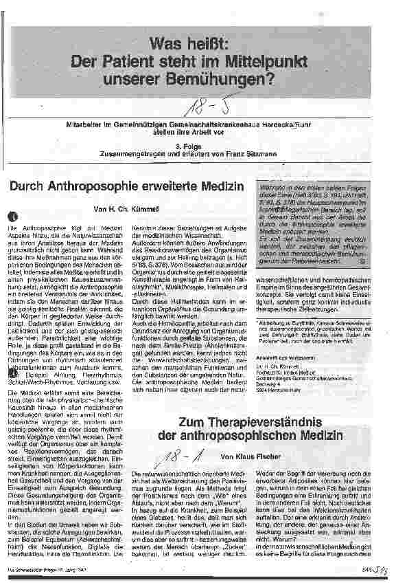 Vorschauseite 1: Durch Antroposophie erweiterte Medizin