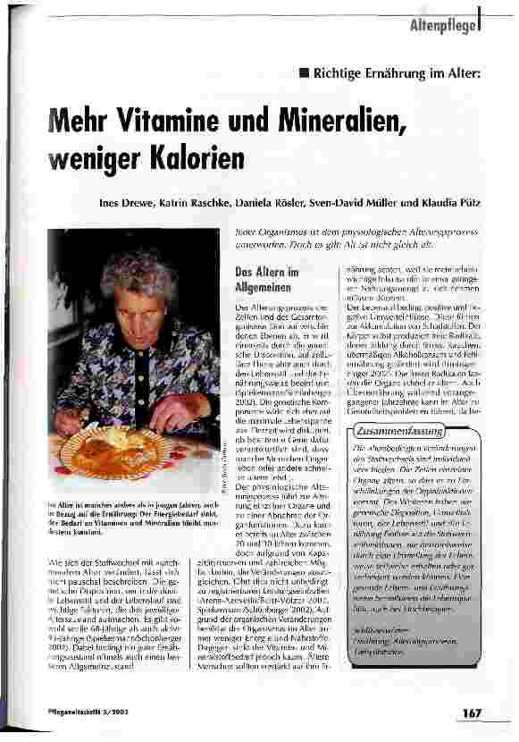 Vorschauseite 1: Mehr Vitamine und Mineralien, weniger Kalorien