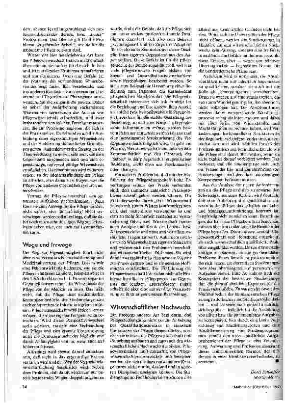 Vorschauseite 3: Pflegewissenschaft Neue Perspektiven für die Pflege durch Akademisierung?