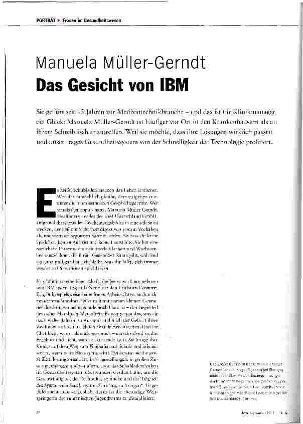 Vorschauseite 1: Das Gesicht von IBM