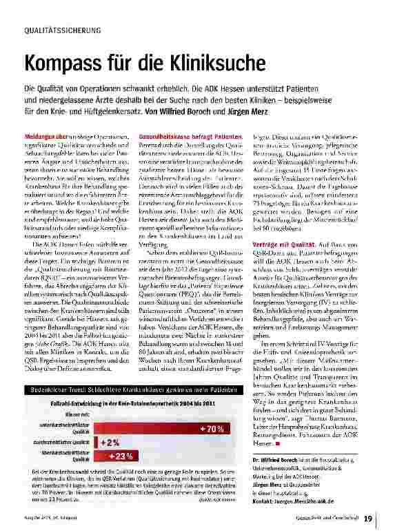 Vorschauseite 1: Kompass für die Kliniksuche