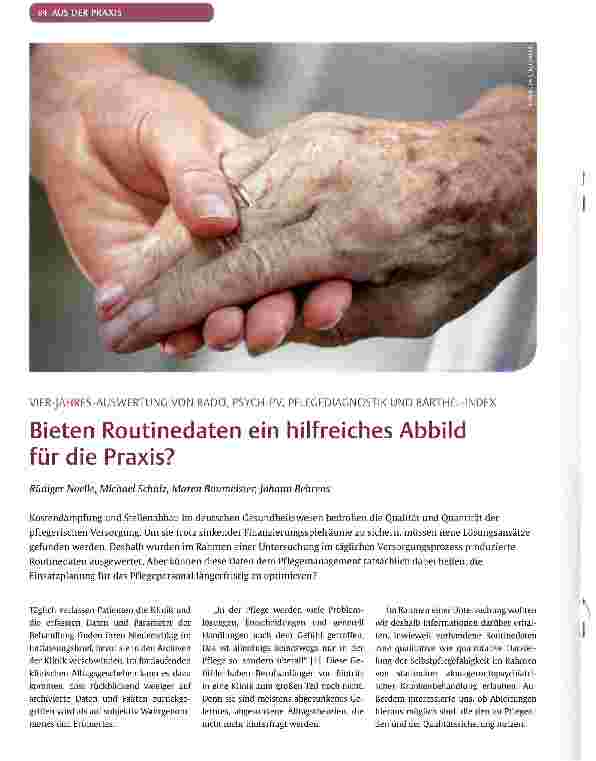 Vorschauseite 1: Bieten Routinedaten ein hilfreiches Abbild für die Praxis?