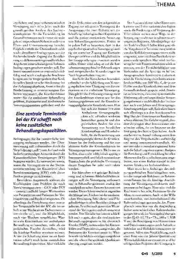 Vorschauseite 2: Die Koalition der Unwilligen -Grundrisse für die Gesundheitsund Pflegepolitik der Großen Koalition