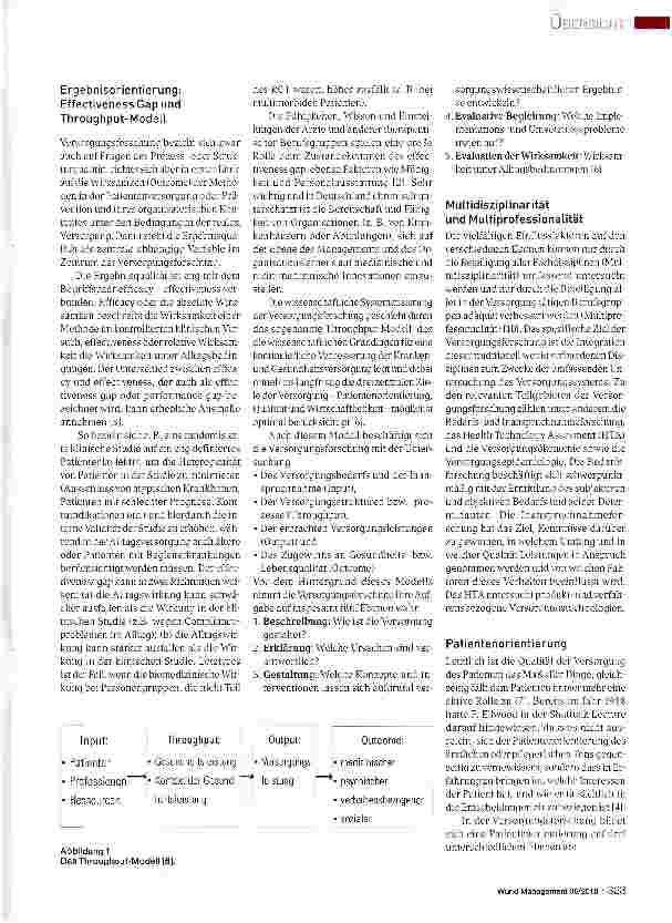 Vorschauseite 2: Versorgungsforschung- Konzepte und Herausforderungen